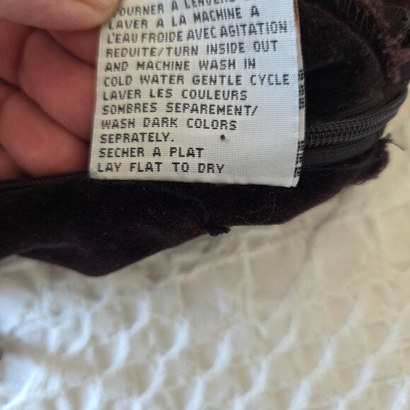 Nevada Boho vintage tiered chocolate brown velvet beaded skirt Size Medium - Picture 7 of 10